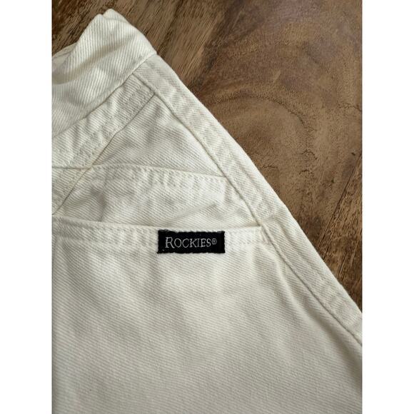 Vintage RARE Rockies Women's White 100% Cotton Denim Western Jeans Size 00 - Picture 3 of 5